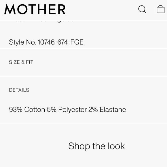 MOTHER Jeans The Mid Rise Dazzler Skimp Brown Stretch Fudgesickle Wash SZ 33 NWT - Picture 8 of 11